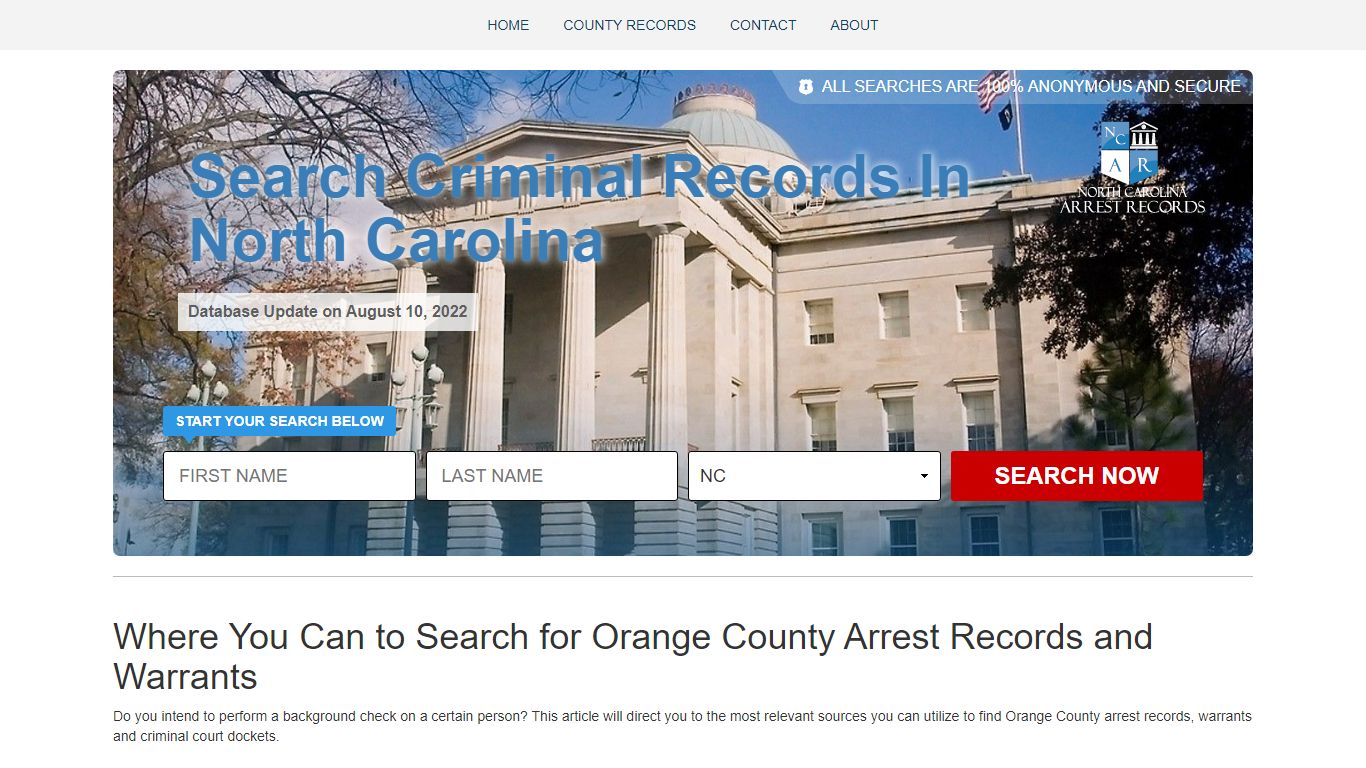 Search for Orange County Arrest ... - NC Arrest Records